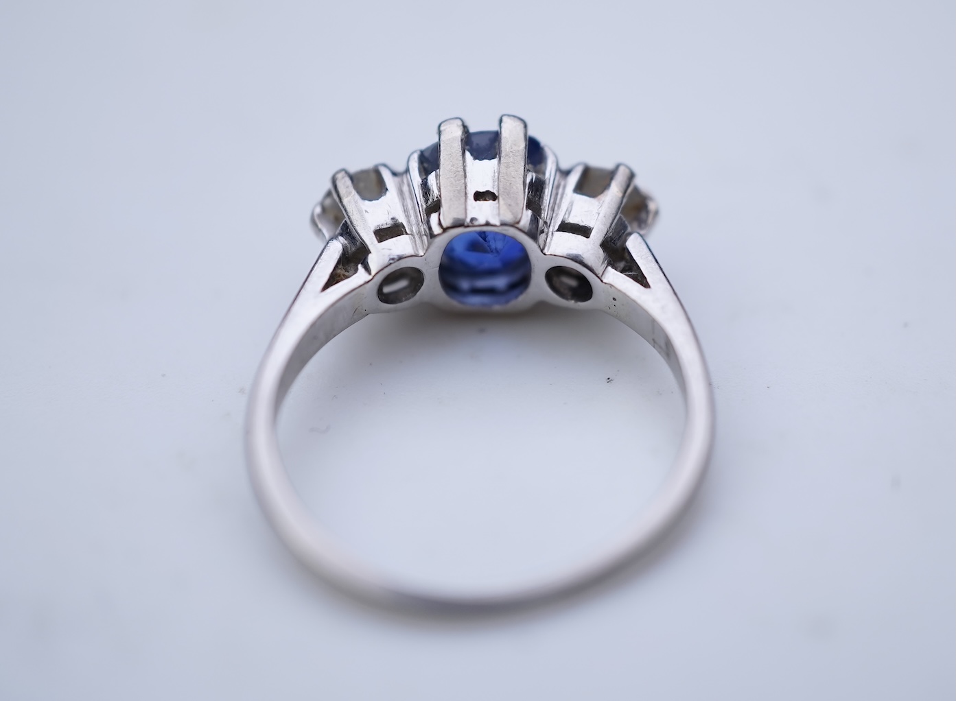A sapphire and diamond ring